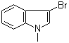 3-溴-1-甲基吲哚分子结构 (CAS 81471-20-7)