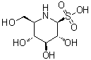 (2S,3R,4S,5R,6R)-3,4,5-三羟基-6-(羟基甲基)-2-哌啶磺酸分子结构 (CAS 81703-56-2)