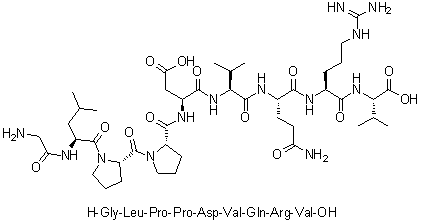 甘氨酰-L-亮氨酰-L-脯氨酰-L-脯氨酰-L-alpha-天冬氨酰-L-缬氨酰-L-谷氨酰胺酰-L-精氨酰-L-缬氨酸分子结构 (CAS 817194-87-9)