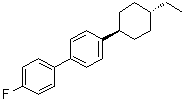 4-(反式-4-乙基环己基)-4'-氟联苯分子结构 (CAS 81793-57-9)