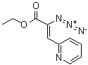 2-叠氮基-3-(吡啶-2-基)丙烯酸乙酯分子结构 (CAS 81803-59-0)