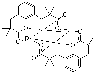 双(alpha,alpha,alpha',alpha'-四甲基-1,3-苯二丙酮)二铑分子结构 (CAS 819050-89-0)