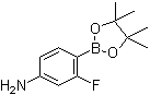 4-氨基-2-氟苯硼酸频哪醇酯分子结构 (CAS 819057-45-9)