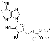 N-甲基-5'-腺苷酸二钠盐分子结构 (CAS 81921-35-9)