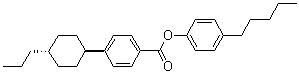 4-(反式-4-丙基环己基)苯甲酸 4-戊基苯基酯分子结构 (CAS 81929-40-0)