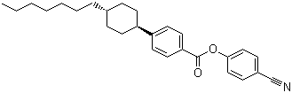 反式-4-(4-庚基环己基)苯甲酸对氰基苯酚酯分子结构 (CAS 81930-18-9)