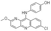 4-[(7-氯-2-甲氧基苯并[b]-1,5-萘啶-10-基)氨基]-苯酚分子结构 (CAS 81935-60-6)