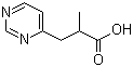 2-Methyl-3-pyrimidin-4-ylpropionic acid molecular structure (CAS 819850-15-2)