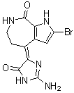 (Z)-4-(2-氨基-1,5-二氢-5-氧代-4H-咪唑-4-亚基)-2-溴-4,5,6,7-四氢-吡咯并[2,3-c]氮杂卓-8(1H)-酮分子结构 (CAS 82005-12-7)