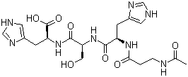 N-乙酰基-beta-丙氨酰-L-组氨酰-L-丝氨酰-L-组氨酸分子结构 (CAS 820959-17-9)