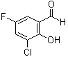 3-氯-5-氟-2-羟基苯甲醛分子结构 (CAS 82128-69-6)