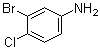 3-溴-4-氯苯胺分子结构 (CAS 823-54-1)
