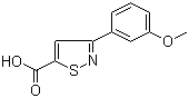 3-(3-甲氧基苯基)异噻唑-5-羧酸分子结构 (CAS 82433-00-9)