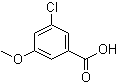 3-氯-5-甲氧基苯甲酸分子结构 (CAS 82477-67-6)