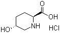 (2S,5R)-5-羟基-2-哌啶甲酸盐酸盐分子结构 (CAS 824943-40-0)