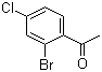 2'-溴-4'-氯苯乙酮分子结构 (CAS 825-40-1)