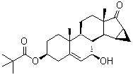 (3beta,7beta,15alpha,16alpha)-3-(2,2-二甲基-1-氧代丙氧基)-15,16-二氢-7-羟基-3'H-环丙烯并[15,16]雄甾-5,15-二烯-17-酮分子结构 (CAS 82543-09-7)