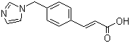 结构式 CAS# 82571-53-7, 奥扎格雷; 反式-3-[4-(1H-咪唑-1-基甲基)苯基]-2-丙烯酸