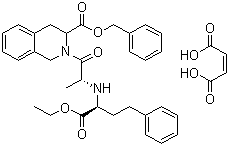 喹那普利苄酯马来酸盐分子结构 (CAS 82586-54-7)