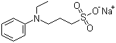 N-乙基-N-(3-磺丙基)苯胺钠盐分子结构 (CAS 82611-85-6)