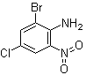 结构式 CAS# 827-25-8, 2-溴-4-氯-6-硝基苯胺