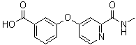 3-[[2-[(甲基氨基)羰基]-4-吡啶基]氧基]苯甲酸分子结构 (CAS 827025-41-2)