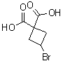 3-Bromo-1,1-cyclobutanedicarboxylic acid molecular structure (CAS 827032-78-0)