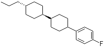 反,反-4-(4-氟苯基)-4'-丙基联二环己烷分子结构 (CAS 82832-27-7)