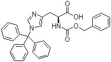 N-[(苯甲氧基)羰基]-1-(三苯基甲基)-L-组氨酸分子结构 (CAS 82882-71-1)