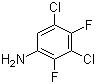 2,4-二氟-3,5-二氯苯胺分子结构 (CAS 83121-15-7)