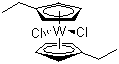 双(乙基环戊二烯)二氯化钨分子结构 (CAS 83136-76-9)