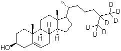 胆固醇-D7分子结构 (CAS 83199-47-7)