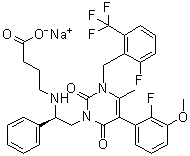 噁拉戈利钠分子结构 (CAS 832720-36-2)