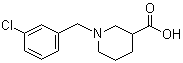 1-[(3-氯苯基)甲基]-3-哌啶甲酸分子结构 (CAS 832739-59-0)