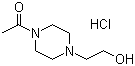 1-乙酰基-4-(2-羟基乙基)哌嗪盐酸盐分子结构 (CAS 83502-55-0)