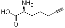 (2S)-2-氨基-6-庚炔酸分子结构 (CAS 835627-45-7)