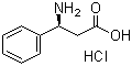 (S)-3-氨基-3-苯基丙酸盐酸盐分子结构 (CAS 83649-47-2)