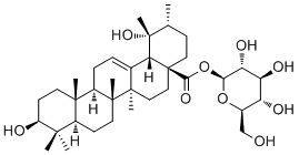 28-O-beta-D-吡喃葡萄糖果树酸酯分子结构 (CAS 83725-24-0)