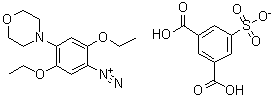 2,5-二乙氧基-4-(4-吗啉基)偶氮苯 5-磺基-1,3-苯二甲酸盐分子结构 (CAS 83749-57-9)