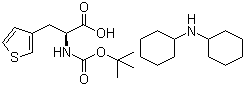 N-叔丁氧羰基-L-3-(3-噻吩基)丙氨酸二环己胺盐分子结构 (CAS 83825-42-7)