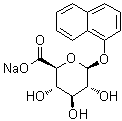 1-萘基葡糖苷酸钠盐分子结构 (CAS 83833-12-9)