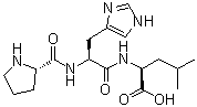 L-脯氨酰-L-组氨酰-L-亮氨酸分子结构 (CAS 83960-32-1)
