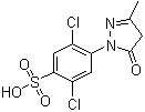 1-(2,5-二氯-4-磺酸苯基)-3-甲基-5-吡唑酮分子结构 (CAS 84-57-1)