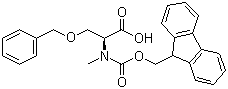 N-(9-芴甲氧羰酰基)-N-甲基-O-苄基-L-丝氨酸分子结构 (CAS 84000-14-6)
