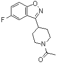 1-[4-(5-氟-1,2-苯并异恶唑-3-基)-1-哌啶基]乙酮分子结构 (CAS 84163-10-0)
