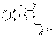 3-[3-(2H-苯并三唑-2-基)-5-叔丁基-4-羟基苯基]丙酸分子结构 (CAS 84268-36-0)