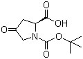 N-Boc-4-氧代-L-脯氨酸分子结构 (CAS 84348-37-8)