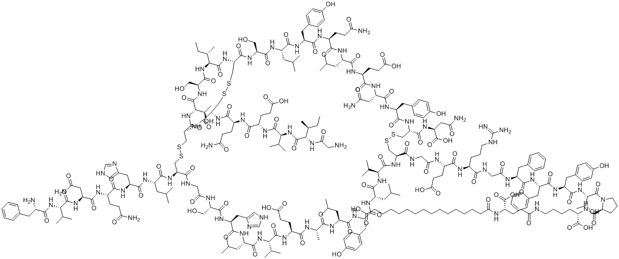 德谷胰岛素分子结构 (CAS 844439-96-9)