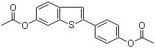 结构式 CAS# 84449-63-8, 2-[4-(乙酰氧基)苯基]苯并[b]噻吩-6-醇乙酸酯