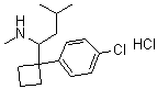 去甲基西布曲明盐酸盐分子结构 (CAS 84467-94-7)